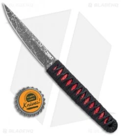 CRKT Burnley Obake Fixed Blade Knife Red (3.64" Gray TiNi) 2367R -Blade HQ CRKT Burnley Obake Red Gray TiNi 2367R BHQ 72808 jr bottlecap
