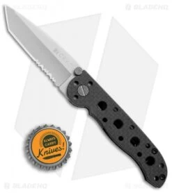 CRKT Carson M16-10F Tanto Flipper Knife Carbon Fiber (3" Satin Serr) -Blade HQ CRKT Carson M16 10F tanto cf satin serr BHQ 69073 er size