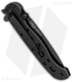 CRKT Carson M16-10K EDC Tanto Liner Lock Knife Black Zytel (3" Black Serr) -Blade HQ CRKT Carson M16 10K Compact Tanto LL Black Zytel Black Serr BHQ 87746 jr side