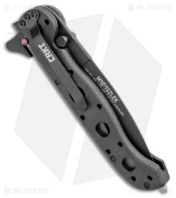 CRKT Carson M16-13ZLEK E.R. Spear Point Flipper Knife Zytel (3.375" Black Serr) -Blade HQ CRKT Carson M16 13ZLEK E.R. SP Zytel Black Serr BHQ 9881 jr side large