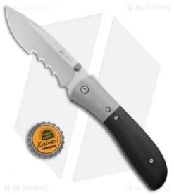 CRKT Carson M4-13 Spring Assisted Knife (3.75" Bead Blast Serr) -Blade HQ CRKT Carson M4 13 SA BB Serr BHQ 1661 jr bottlecap
