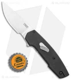 CRKT Cottidae Liner Lock Knife Black Aluminum (2.6" Satin) 6321 -Blade HQ CRKT Cottidae LL Black Aluminum Satin 6321 BHQ 119354 jr bottlecap
