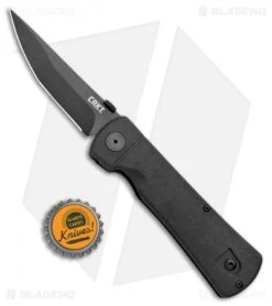 CRKT Folding Hissatsu Spring Assisted Knife (3.875" Black) 2903 -Blade HQ CRKT Folding Hissatsu SA Black 2903 BHQ 1948 jr bottlecap