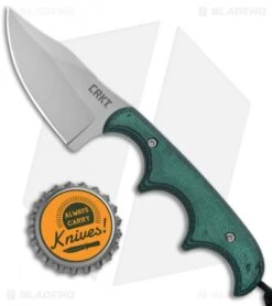 CRKT Folts Minimalist Bowie Fixed Blade Knife (2.15" Bead Blast) 8 CRKT Folts Minimalist Bowie Fixed Blade Knife (2.15" Bead Blast) -Blade HQ CRKT Folts Minimalist Bowie Neck Knife Black Green Micarta BB 2387 BHQ 7033 jr bottlecap