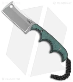 CRKT Folts Minimalist Cleaver Neck Knife Green (2.13" Bead Blast) 2383