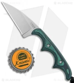 CRKT Folts Minimalist Fixed Blade Neck Knife Micarta (2" Bead Blast) 2385 -Blade HQ CRKT Folts Minimalist Neck Knife Black Green Micarta BB 2385 BHQ 4592 jr bottlecap
