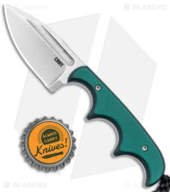 CRKT Folts Minimalist Spear Point Neck Knife Green Resin/Fiber (2.1" Stonewash) -Blade HQ CRKT Folts Minimalist SP Neck Knife Green Resin Fiber SW BHQ 145872 jr bottlecap