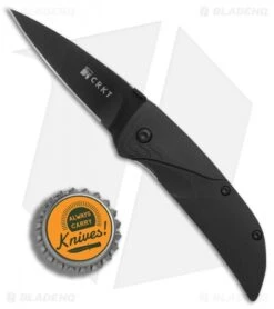 CRKT Koji Hara Ichi Spring Assisted Knife Black (2.5" Black) 1070K -Blade HQ CRKT Koji Hara Ichi black black BHQ 0650 er bottlecap