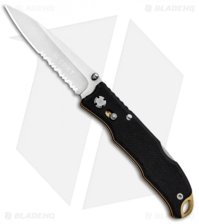 CRKT Lake Laredo 2 Lockback Knife Black G-10 (2.75" Satin Serr) 7264 1 CRKT Lake Laredo 2 Lockback Knife Black G-10 (2.75" Satin Serr) 7264
