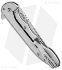 CRKT Lerch Up & At 'Em Flipper Knife Stainless Steel (3.62" Satin) 7076 6 CRKT Lerch Up & At 'Em Flipper Knife Stainless Steel (3.62" Satin) 7076 -Blade HQ CRKT Lerch Up and At Em SS Satin 7076 BHQ 92318 jr side