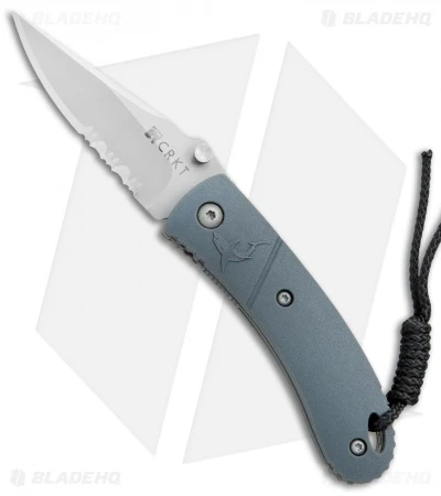 CRKT Lightfoot Urban Shark Liner Lock Knife Gray (2.5" Satin Serr) 1 CRKT Lightfoot Urban Shark Liner Lock Knife Gray (2.5" Satin Serr)
