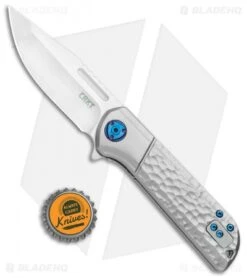 CRKT Mah Lanny Spring Assisted Liner Lock Knife Aluminum (3.2" Satin) 6525 -Blade HQ CRKT Mah Lanny SA LL Aluminum Satin 6525 BHQ 119355 jr bottlecap