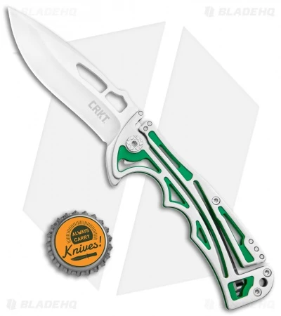 CRKT Nirk Tighe 2 Knife Green Stainless Steel (3.2" Satin) 5241 4 CRKT Nirk Tighe 2 Knife Green Stainless Steel (3.2" Satin) 5241 - Image 4