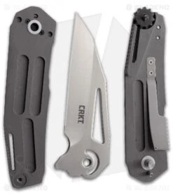 CRKT Dew Hara Raikiri Field Strip Knife Black Al (3.75" Satin) 5040 7 CRKT Dew Hara Raikiri Field Strip Knife Black Al (3.75" Satin) 5040 -Blade HQ CRKT Raikiri jr apart