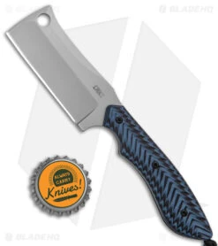 CRKT S.P.E.C Fixed Blade Knife Blue/Black G-10 (2.5" Bead Blast) -Blade HQ CRKT S.P.E.C. Fixed Blade Cleaver Blue Black G 10 BB BHQ 138971 jr bottlecap