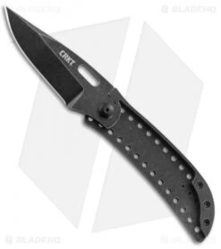 CRKT Desta Lock Back Folding Knife (2.50" Black Stonewash) 2784