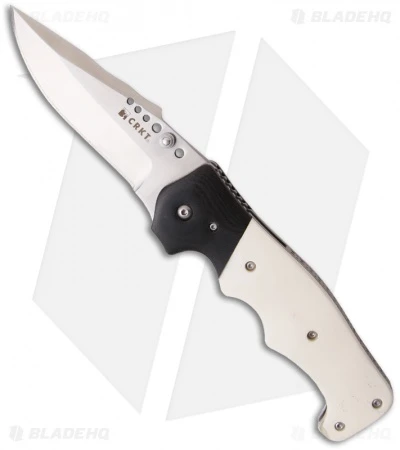 CRKT The Natural Spring Assisted Knife White Bone & G10 (3.88" Satin Plain) 7085 1 CRKT The Natural Spring Assisted Knife White Bone & G10 (3.88" Satin Plain) 7085
