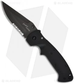 CRKT Crawford Kasper Liner Lock Knife (3.75" Black Serr) 6783Z