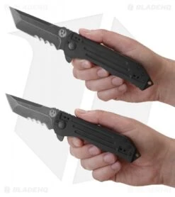 CRKT Ruger Knives 2-Stage Tanto Flipper Knife (4" Black SW) R2101K 5 CRKT Ruger Knives 2-Stage Tanto Flipper Knife (4" Black SW) R2101K -Blade HQ crkt ruger r2103k hand cm 1