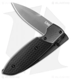 CRKT Russ Kommer Fulcrum 2 Compact Folding Knife GRN (2.75" Gray) 7430 -Blade HQ crkt small fulcrum 2 7430 half cm