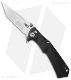 CRKT Tighe Tac Two Tanto Flipper Button Lock Knife GRN (3.25" Satin) 5235