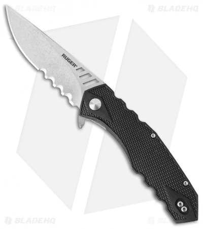 CRKT Ruger Knives Follow-Through Compact Flipper Knife (3.25" SW Serr) R1704 1 CRKT Ruger Knives Follow-Through Compact Flipper Knife (3.25" SW Serr) R1704